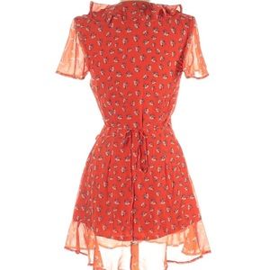 Beach Riot Red floral dress